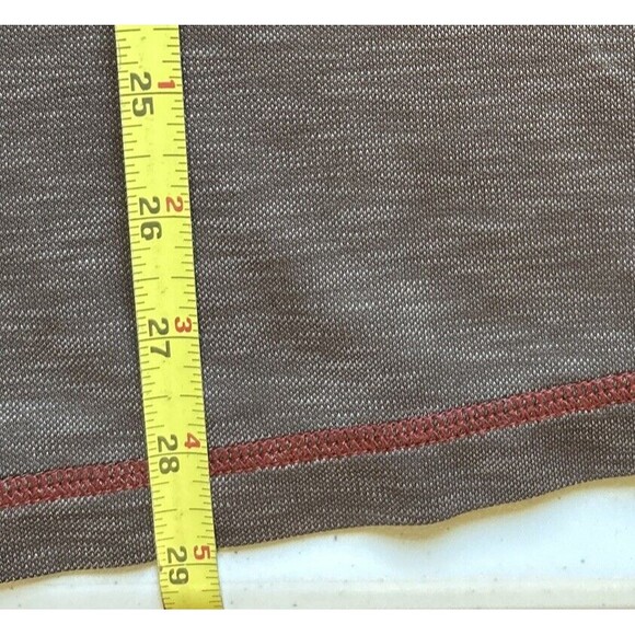 Tommy Bahama Mens Size 2XL Short Sleeve Polo Shirt Heather Brown Orange Seams - Picture 4 of 7